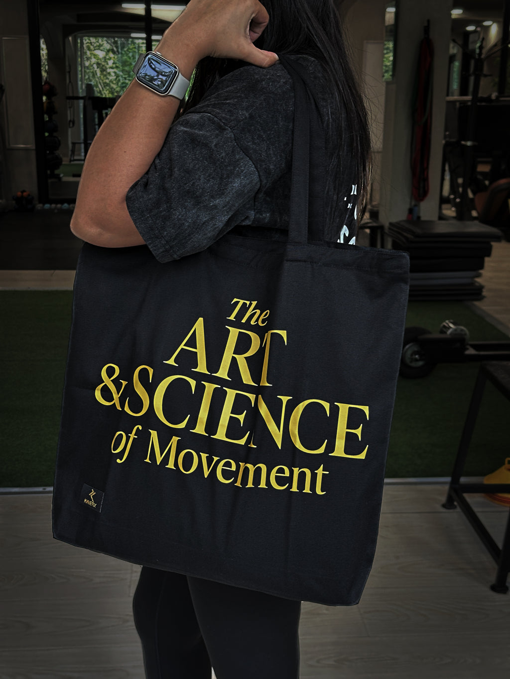 Kinetix Art & Science of Movement Black & Gold Tote